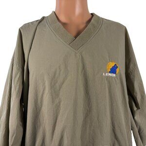 Vintage Lenox Tools Jacket Mens Size XL Izod Pullover Windbreaker 90s Brown